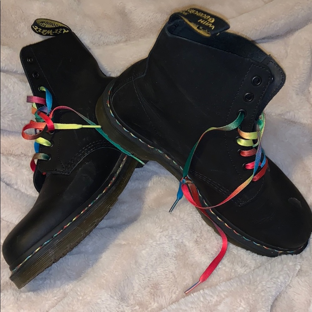 Dr Martens 1460 PASCAL RAINBOW Lace Up Boots